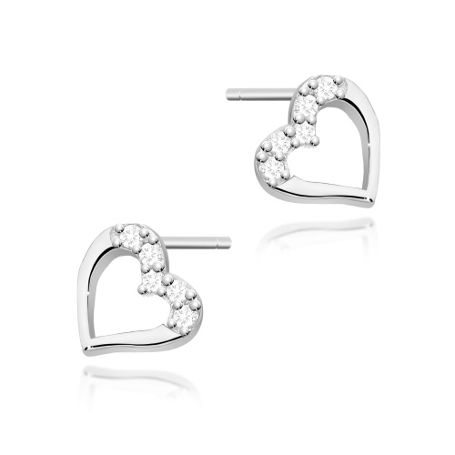 Boucles d’oreilles K0503 avec diamants Or blanc