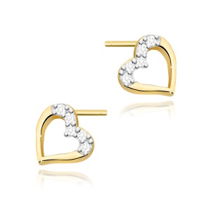 Kolczyki K0503 z diamentami żółte złoto