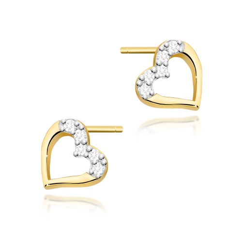 Boucles d’oreilles K0503 avec diamants Or jaune