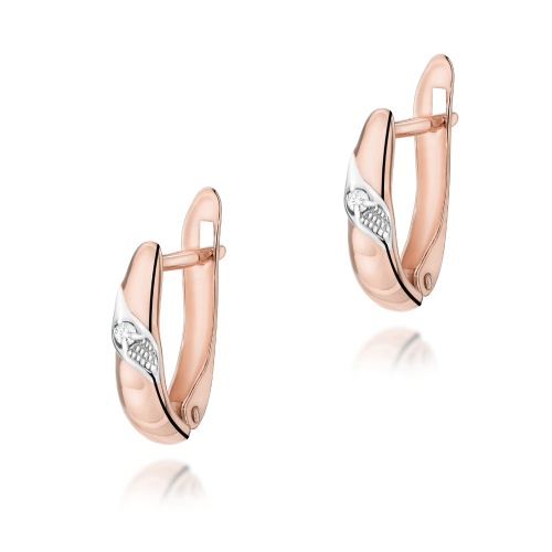 Boucles d’oreilles K0012 Diamant 2 x 0,02ct Or rose