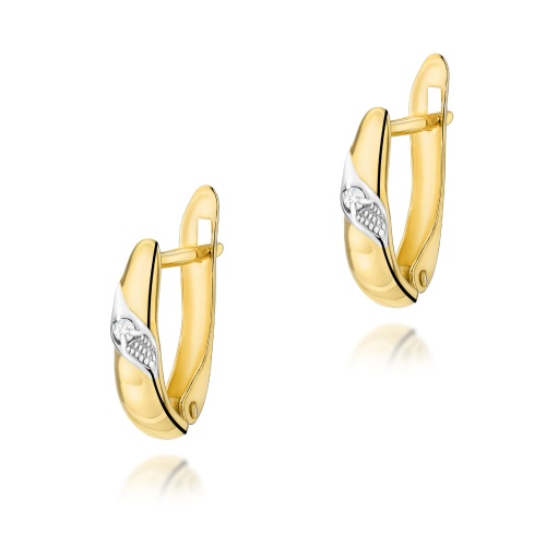 Boucles d’oreilles K0012 Diamant 2 x 0,02ct Or jaune