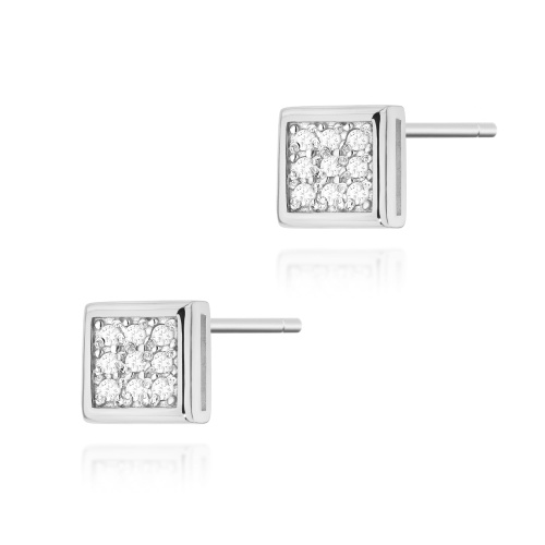 Ohrringe K0036 mit Diamanten Weißgold