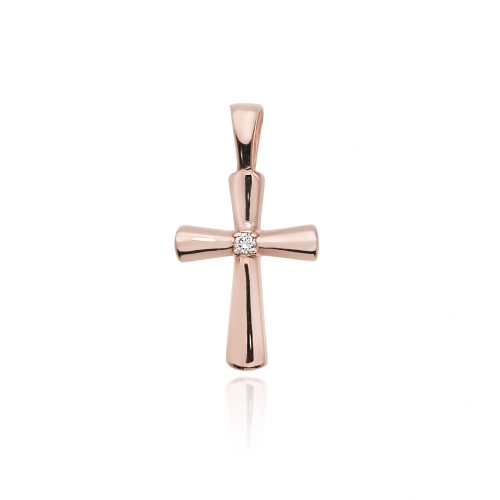 Croix D0003 Diamant 0,0145ct Or rose