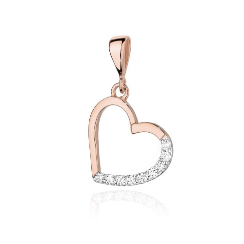 Pendentif Z0018 avec diamants Or rose