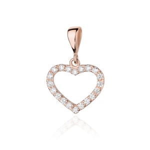 Zawieszka Z0019 z diamentami różowe złoto