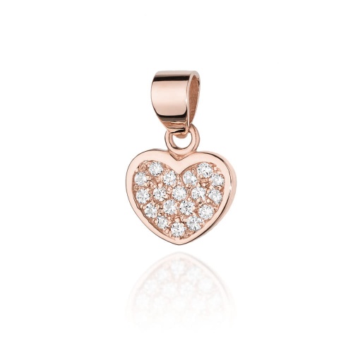 Pendentif Z0020 avec diamants Or rose