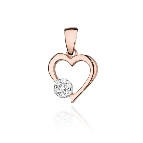 Pendentif Z0021 avec diamants Or rose