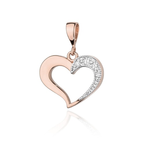 Pendentif Z0023 avec diamants Or rose