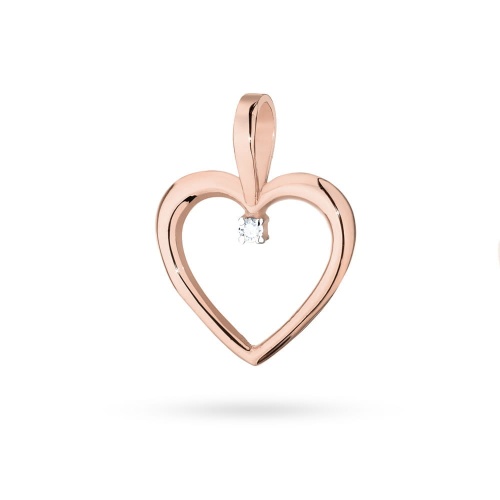 Pendentif Z0028 Diamant 0,005ct Or rose