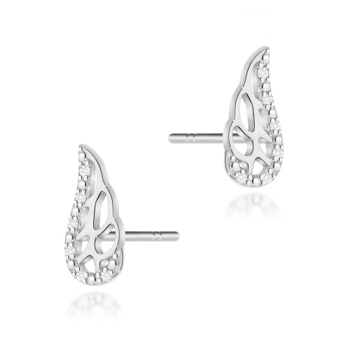 Ohrringe K0043 mit Diamanten Weißgold