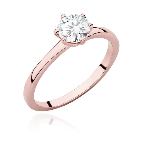Prsten W0535 Laboratorní diamant 0,70ct Růžové zlato