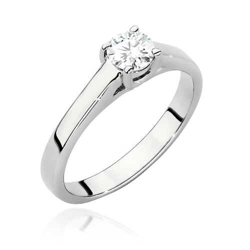 Pierścionek W0544 Diament Laboratoryjny 0,40ct białe złoto