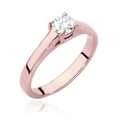 Prsten W0544 Laboratorní diamant 0,40ct Růžové zlato