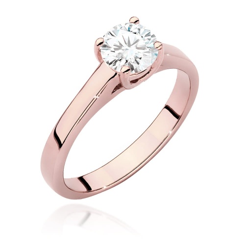 Prsten W0544 Laboratorní diamant 0,70ct Růžové zlato