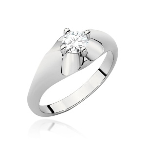Pierścionek W0545 Diament Laboratoryjny 0,40ct białe złoto