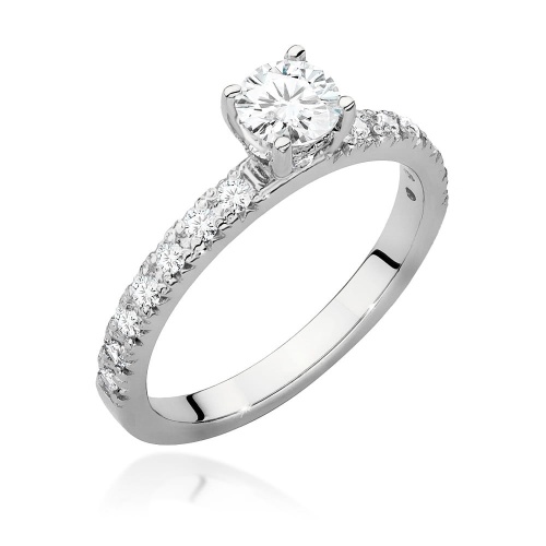 Ring W0546 Laborgezüchteter Diamant 0,40ct Weißgold