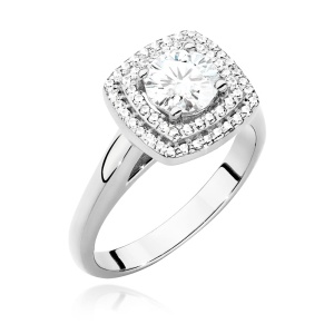 Pierścionek W0548 Diament Laboratoryjny 0,70ct białe złoto