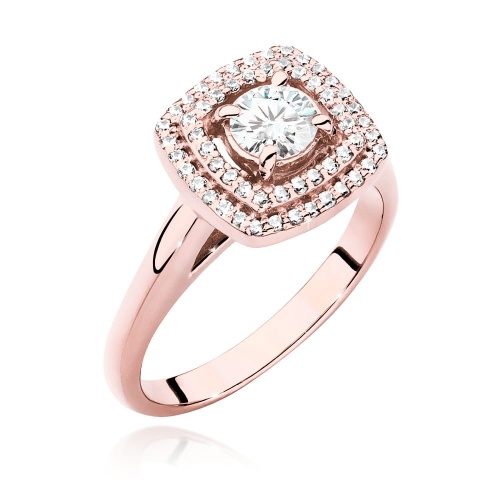 Bague W0548 Diamant de laboratoire 0,40ct Or rose