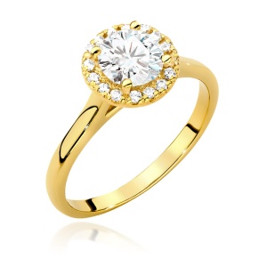 Pierścionek W0550 Diament Laboratoryjny 0,70ct żółte złoto