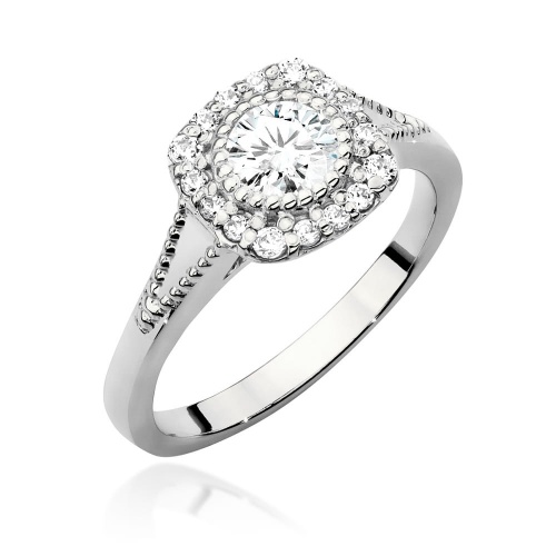 Ring W0552 Laborgezüchteter Diamant 0,40ct Weißgold