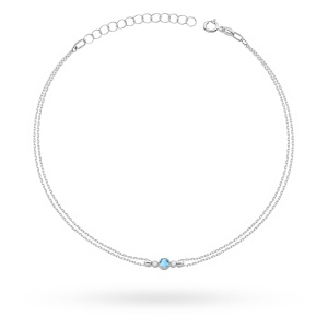Bransoletka B0005 Topaz Swiss 0,15ct białe złoto