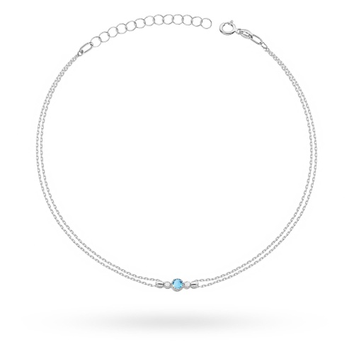 Bransoletka B0005 Topaz Swiss 0,15ct białe złoto