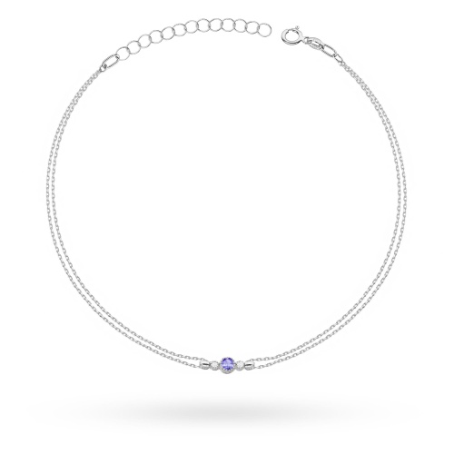 Bransoletka B0005 Tanzanit 0,15ct białe złoto