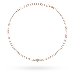Bransoletka B0005 Szmaragd 0,15ct różowe złoto