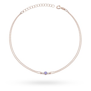 Bransoletka B0005 Tanzanit 0,15ct różowe złoto