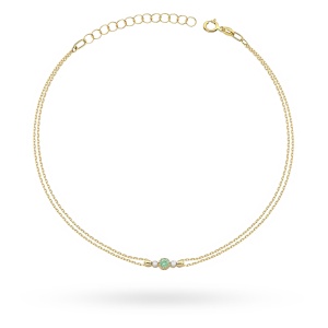 Bransoletka B0005 Szmaragd 0,15ct żółte złoto
