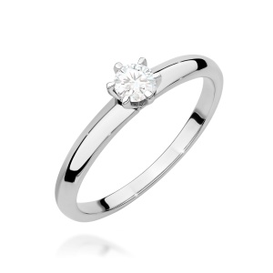 Pierścionek W0679 Diament 0,25ct białe złoto