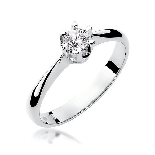 Pierścionek W0036 Diament Laboratoryjny 0,25ct białe złoto