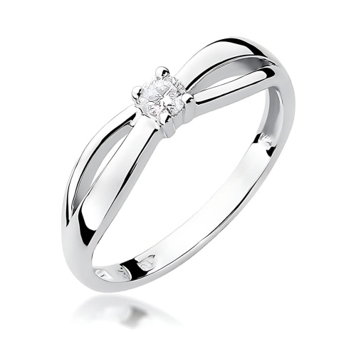 Inel W0248 Diamant de laborator 0,10ct AUR ALB