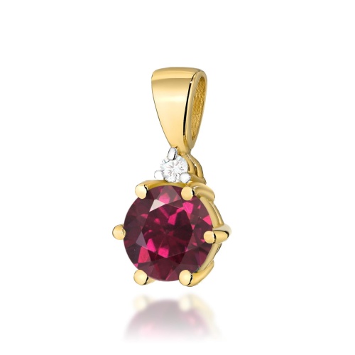 Pendentif Z0076 Rhodolite 0,60ct Or jaune