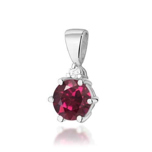 Pendentif Z0076 Rhodolite 0,60ct Or blanc