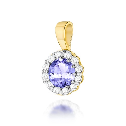 Pendentif Z0510 Tanzanite 0,50ct Or jaune
