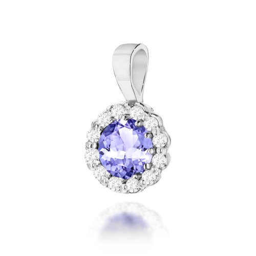 Zawieszka Z0510 Tanzanit 0,50ct białe złoto