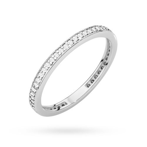 Pierścionek W0585 z diamentami białe złoto