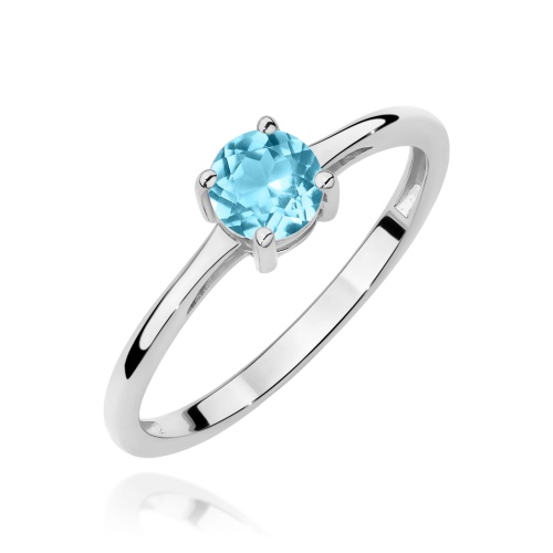 Pierścionek W0656 Topaz Swiss 0,50ct białe złoto