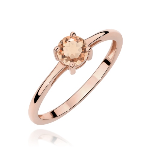 Pierścionek W0656 Morganit 0,40ct różowe złoto