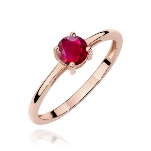 Bague W0656 Rubis 0,60ct Or rose