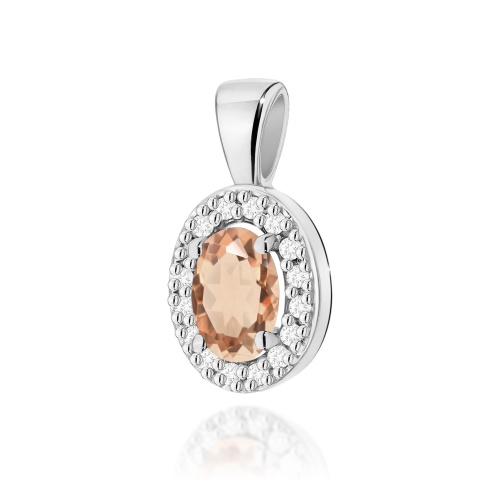 Pendentif Z0574 Morganite 0,40ct Or blanc