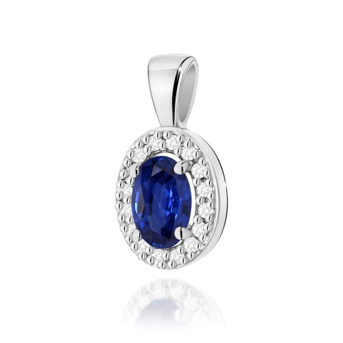 Pendentif Z0574 Saphir 0,70ct Or blanc