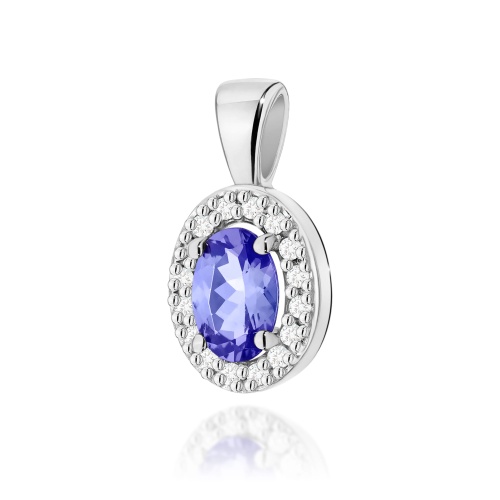 Pendentif Z0574 Tanzanite 0,40ct Or blanc