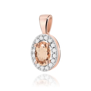 Zawieszka Z0574 Morganit 0,40ct różowe złoto