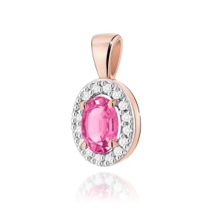 Zawieszka Z0574 Topaz Różowy 0,50ct różowe złoto