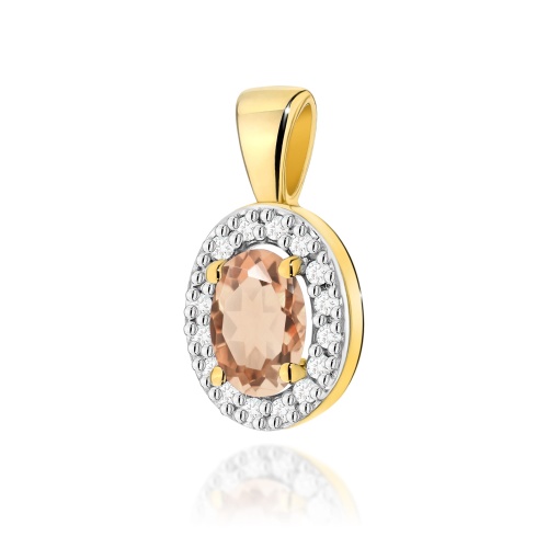 Pendentif Z0574 Morganite 0,40ct Or jaune