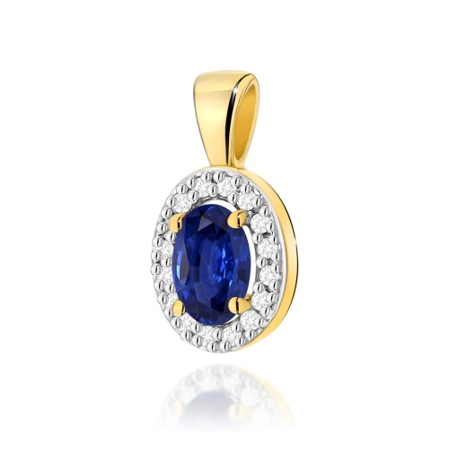 Pendentif Z0574 Saphir 0,70ct Or jaune