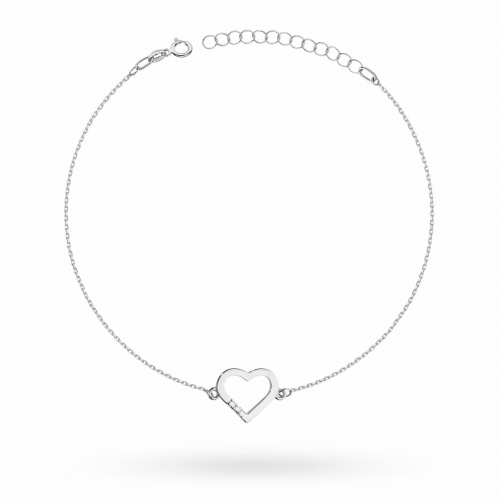 Bransoletka B0008 z diamentami białe złoto