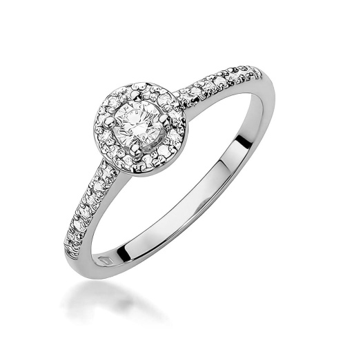 Inel W0406 Diamant de laborator 0,15ct AUR ALB